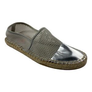 Sam Edelman Circus Women's Jute & Mesh Beige & Silver Lena Espadrille Flats US 7